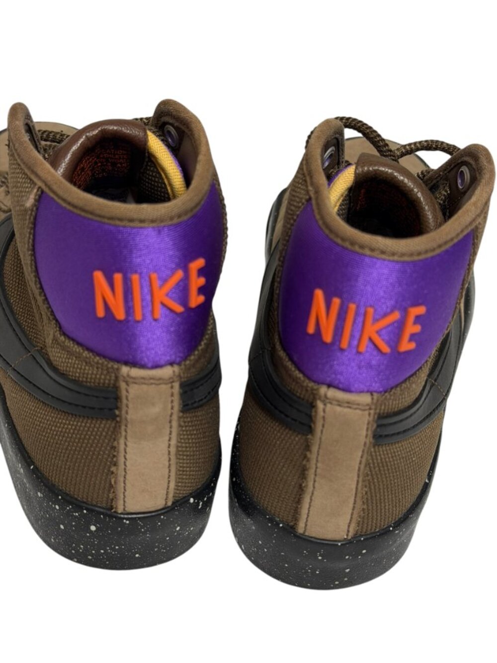 Nike SB Zoom Blazer Booties  Shoes Womens Leather Brown Purple 5.5 - Picture 7 of 10